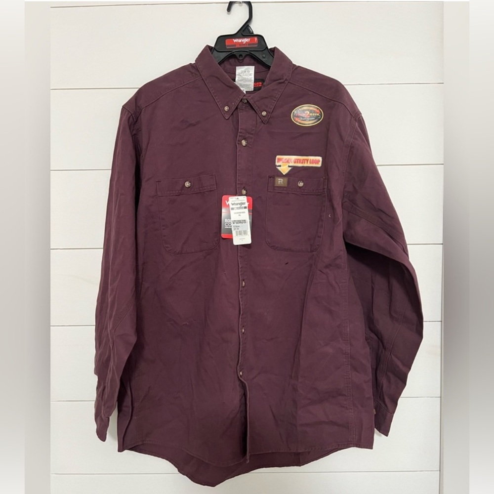 Wrangler Dark Red Workwear Shirt